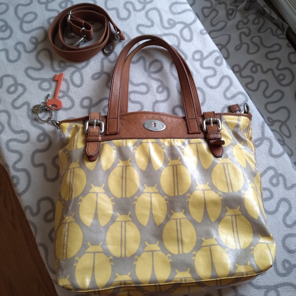 FOSSIL Key-Per Yellow Ladybug bag